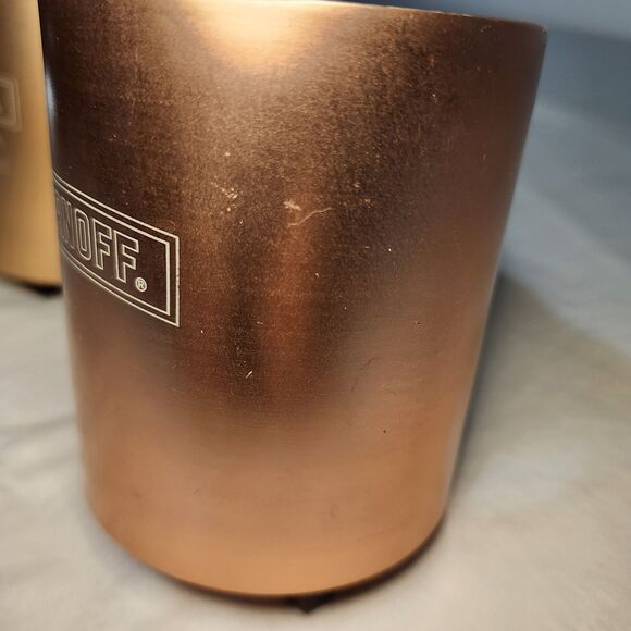 Smirnoff Vodka Moscow Mule Mugs Set of 2 Copper Tone Barware Holiday Cocktail - Picture 6 of 9